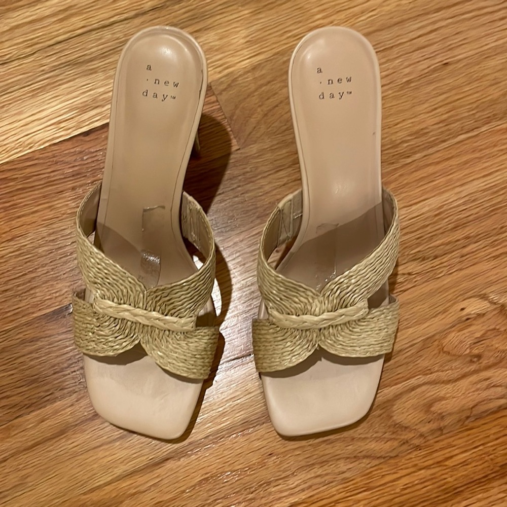 Target size 8 sandal heels worn once